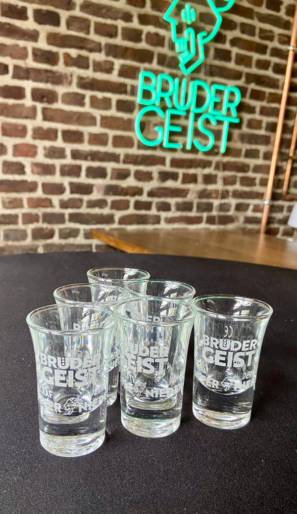 6 x BRÜDERGEIST SCHNAPSGLAS - SHOTGLAS