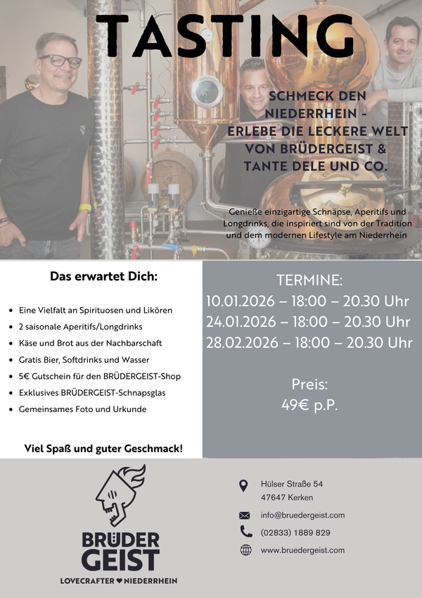 Dein Tastingabend bei BRÜDERGEIST!