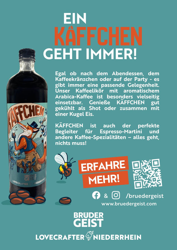 KÄFFCHEN von BRÜDERGEIST – Kaffeelikör - 700 ml | 16 % Vol.