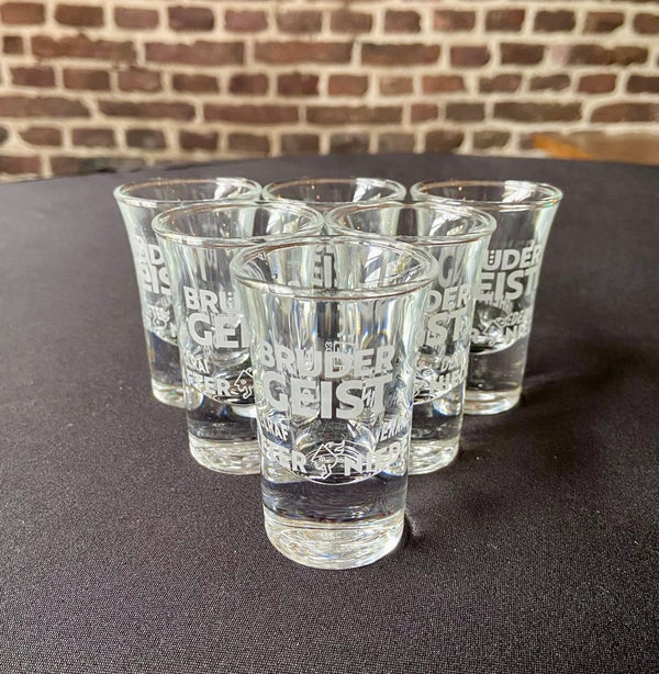 6 x BRÜDERGEIST SCHNAPSGLAS - SHOTGLAS