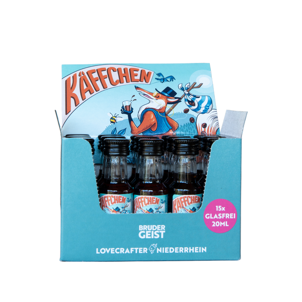 KÄFFCHEN -Der Kaffeelikör von BRÜDERGEIST - SHOT - Mini - 15er - PET