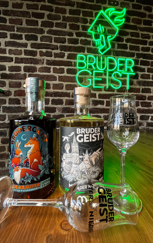 BRÜDERGEIST milder Korn + wilde Kräuter - Tasting-Set