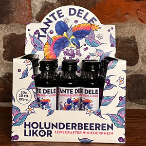 Tante DELE Holunderbeeren Likör - Mini - BRÜDERGEIST Lovecrafter Niederrhein