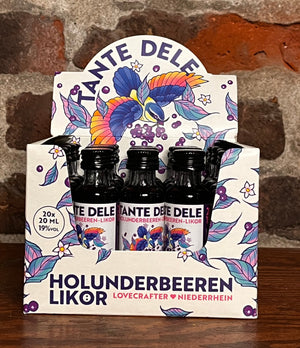 Tante DELE Holunderbeeren Likör - Mini - BRÜDERGEIST Lovecrafter Niederrhein